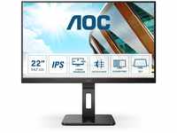 AOC 22P2Q - 22 Zoll FHD Monitor, höhenverstellbar (1920x1080, 75 Hz, VGA, DVI,...