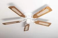 Pepeo - Kisa Deckenventilator ohne Beleuchtung | Ventilator mit Zugschalter in...