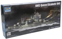 Trumpeter 05794 - Modellbausatz HMS Queen Elizabeth 1941, Blau, Grau, Gr&uuml;n,...