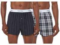 Calvin Klein Herren 2er Pack Boxershorts Unterhosen , Mehrfarbig (Ryan Stripe D