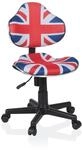 hjh OFFICE 670932 Kinder Schreibtischstuhl KIDDY GTI-2 Stoff Blau/Rot...
