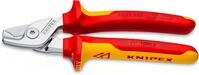 KNIPEX StepCut Kabelschere isoliert mit Mehrkomponenten-H&uuml;llen, VDE-gepr&uuml;ft