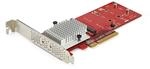 StarTech.com Dual M.2 PCIe SSD Adapter Karte - x8 / x16 Dual NVMe oder AHCI M.2 SSD