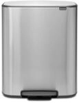 Brabantia 211461 Treteimer Bo, 2 x 30L, Matter stahl