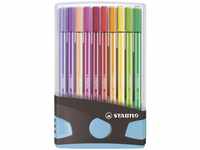 Premium-Filzstift - STABILO Pen 68 ColorParade - 20er Tischset in...