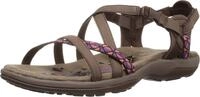 Skechers Reggae Slim - Vacay, Damen Slingback Sandalen, Braun (Chocolate
