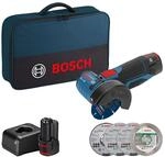 Bosch Professional 12V System Akku Winkelschleifer GWS 12V-76 (inkl. 2x 2.0Ah Akku,