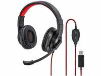 Hama USB Headset, Over Ear Kopfhörer mit Mikrofon (Headset mit...