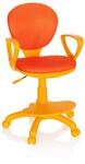 hjh OFFICE 671008 Kinderdrehstuhl Kid Colour Stoff Orange Schreibtischstuhl...