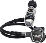 Cressi Erwachsene Atemregler Mc9-sc Compact Pro - Int, Schwarz/Silber, HX782000
