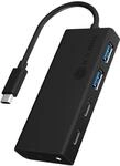 Icy Box USB Hub mit USB-C Stecker und Power Delivery, USB 3.0, integriertes Kabel,