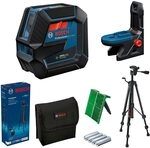 Bosch Professional Kreuzlinienlaser GCL 2-50 G (gr&uuml;ner Laser, Innenbereich,