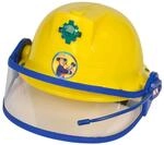 Simba 109252365 - Feuerwehrmann Sam Helm, Feuerwehrhelm mit Funktion, gelb, mit...