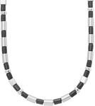 s.Oliver Kette f&uuml;r Herren, Holz/Edelstahl, Silber/Schwarz