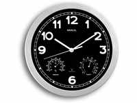 Maul Wanduhr MAULdrive Ø 30cm | stilvolle Uhr mit schwarzem Ziffernblatt |...