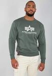 Alpha Industries Herren Basic Pullover Sweatshirt, Blickdicht, Vintage Gr&uuml;n, M