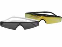 Urban Classics Unisex Sunglasses Kos 2-pack Sonnenbrille, Black/White,