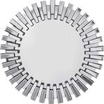 Kare Design Spiegel Sprocket, Silber, 92cm Durchmesser, Wandspiegel, Deko Spiegel,