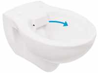 AquaSu Wand-WC, Spülrandlos, Tiefspüler, Abgang waagerecht, Weiß, Toilette,