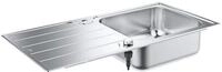 GROHE K500 - Edelstahlsp&uuml;le mit Abtropffl&auml;che (langlebige Oberfl&auml;che,