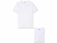 LERROS Herren Lerros Heren T-shirt met V-hals dubbelpak T Shirt, Weiß (White 100), S