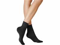 KUNERT Damen Socken Sensual Cotton Rollrand 130 DEN Black 0070 39/42