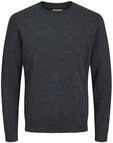 JACK & JONES Herren Jjebasic Knit Crew Neck Noos Pullover, Dark Grey Melange, L EU