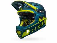 Bell Bike Unisex – Erwachsene SUPER DH Spherical Helme, Matte/Gloss Blue/Hi-Viz, L