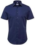Seidensticker Herren Mens Slim Shortsleeve Cotton Businesshemd, Navy, 43 EU