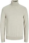 JACK & JONES Herren Jjeemil Knit Roll Neck Noos Rollkragenpullover, - Oatmeal