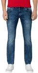 Timezone Herren Jeans Slim EDUARDOTZ Mid Waist - Slim Fit - Schwarz Blau, Gr&ouml;&szlig;e:30W