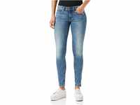 G-STAR RAW Damen Midge Zip Mid-Waist Skinny Jeans, Blau (lt vintage aged destroy