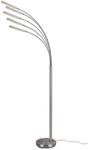 Reality Leuchten LED Stehleuchte Reed R41031507, Metall Nickel matt, inkl. 5x...