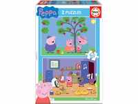 Educa - Peppa Pig, Kinderpuzzle, Puzzle-Set mit 2x48 Teilen. Puzzle für Kinder...