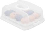 Relaxdays Kuchenbox, rechteckig, mit Deckel, f&uuml;r Kuchen & Muffins,...