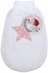 babybay Schlupfsack Organic Cotton mit Gurtschlitz, wei&szlig; Applikation Stern beere