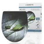 SCH&Uuml;TTE WC-Sitz Duroplast HG RAIN DROP, Hochgl&auml;nzender Toilettensitz mit