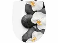 Cornat WC-Sitz "Orchidee" - Ansprechendes Design - Pflegeleichter Thermoplast -...