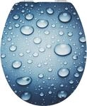 Cornat WC-Sitz "Wassertropfen" - Ansprechendes Design - Hochwertiger Holzkern -
