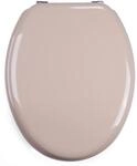 MSV - CL&Eacute;O MDF-WC-Sitz - Edelstahlscharniere - Gl&auml;nzend - &Oslash; 370 x 450 mm - Beige -