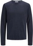 JACK & JONES Herren Strickpullover Rundhals Basic Langarm Sweater Baumwolle Shirt