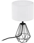EGLO Nachttischlampe Carlton 2, Deko Tischlampe Vintage, Retro Lampe aus Metall und