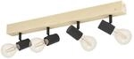 EGLO Deckenlampe Townshend 3, 4 flammiger Vintage Deckenspot im Industrial Design,