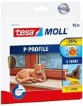 tesamoll P-Profil Gummidichtung - Selbstklebende Dichtung zum Isolieren von Spalten