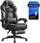 SONGMICS Gaming Stuhl, B&uuml;rostuhl mit Fu&szlig;st&uuml;tze, Schreibtischstuhl,...