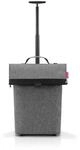 reisenthel Trolley M Twist Silver &ndash; Tragbarer Einkaufstrolley mit stabilem