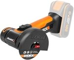 WORX WX801.9 Mini Akku-Winkelschleifer Chopper 20V - Kompakter Schleifer mit schmalem