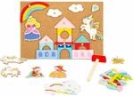small foot H&auml;mmerchenspiel Holz und Kork, mit Motiven zum Thema Einhorn und