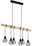 EGLO Pendellampe Townshend 5, 6 flammige Vintage Pendelleuchte im Industrial Design,
