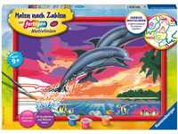 Ravensburger Malen nach Zahlen 28907 - Welt der Delfine Kinder ab 9 Jahren